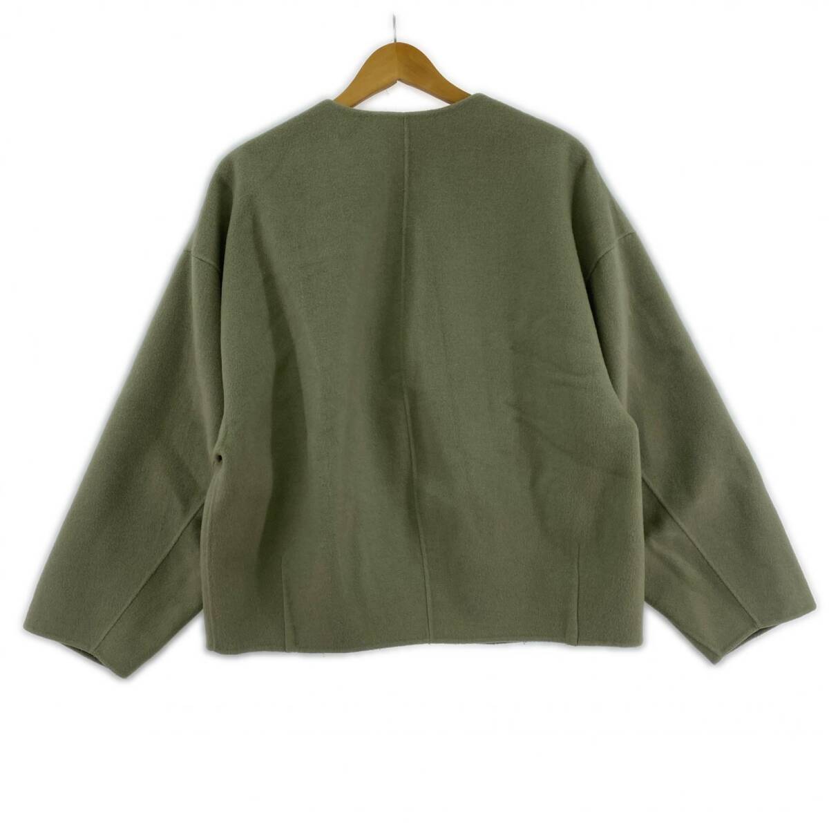 uncrave アンクレイヴ ウール混 ジップアップ ジャケット size1/スモーキーオリーブ系_画像2