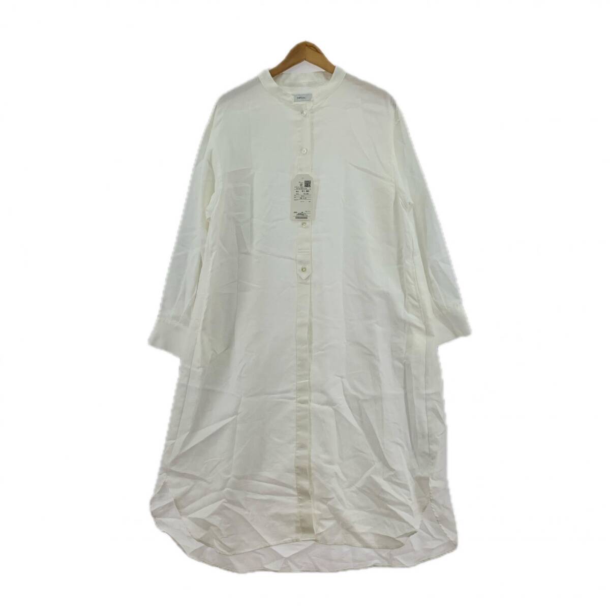 美品 SHIPS any シップス エニィ タグ付き シャツ ワンピース sizeF/ホワイト_画像1