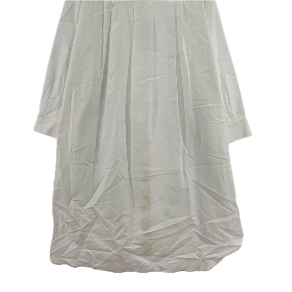 美品 SHIPS any シップス エニィ タグ付き シャツ ワンピース sizeF/ホワイト_画像5