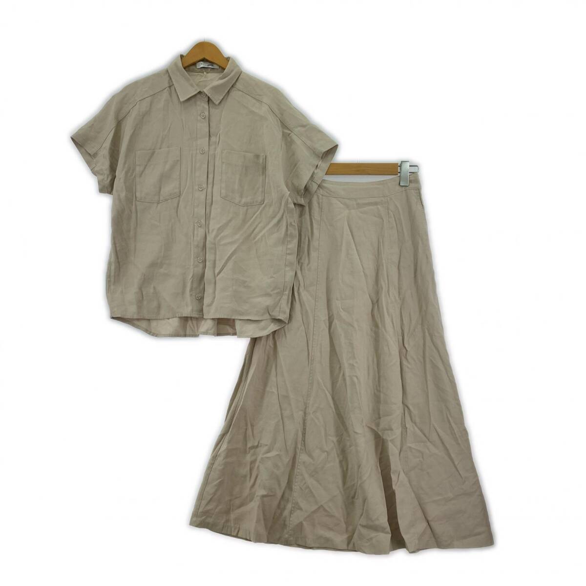 URBAN RESEARCH Sonny Label アーバンリサーチサニーレーベル 半袖シャツ＆スカート セットアップ (スカート) sizeFree/ベージュ_画像1