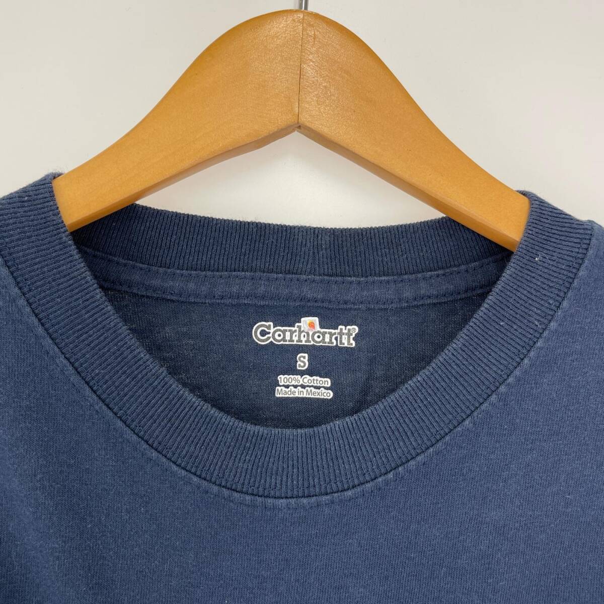 Carhartt カーハート ワンポイント 長袖Tシャツ sizeS/ネイビー_画像2