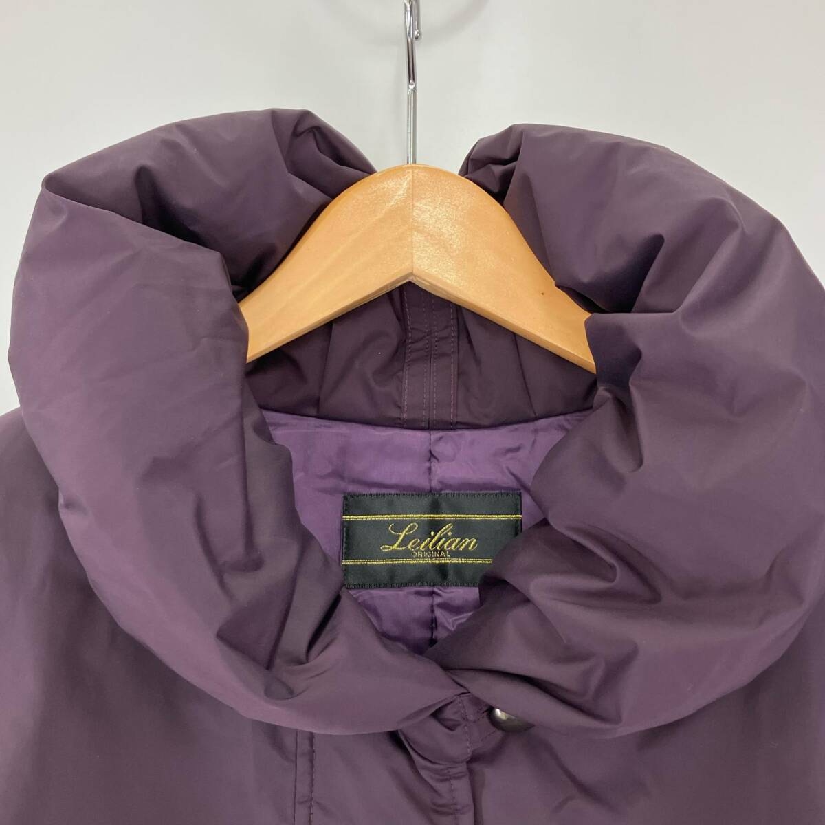 Leilian レリアン ダウンジャケット size11/パープル_画像2