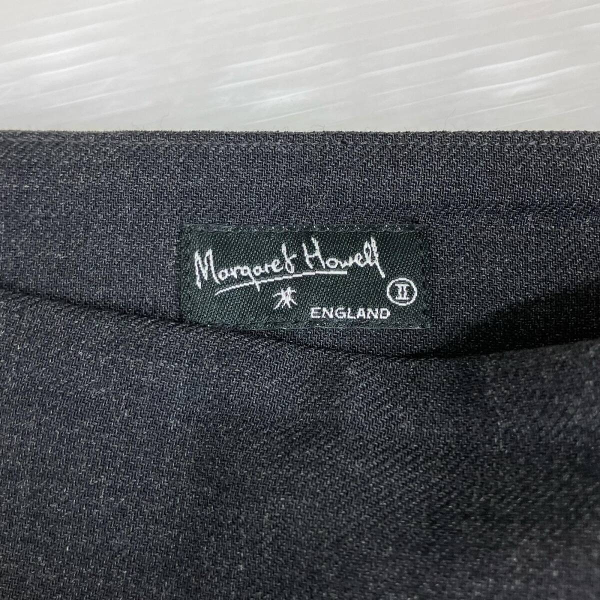 MARGARET HOWELL マーガレットハウエル ウール100% スカート size2/チャコールグレー ゆうパケットOK_画像3