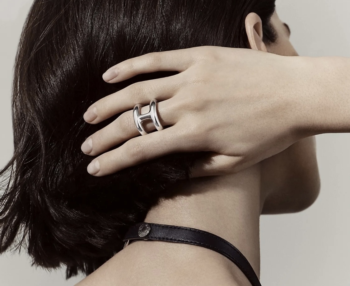 【未使用新品】HERMES エルメス シルバーリング《オスモズ》GM 53 (日本サイズ13号) シルバー925 指輪 ※領収証の写真を掲載しております_画像8