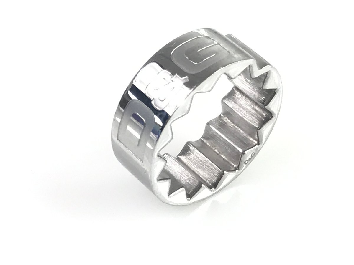  Dolce & Gabbana D&G Logo кольцо кольцо размер 18 номер серебряный цвет YAS-11567