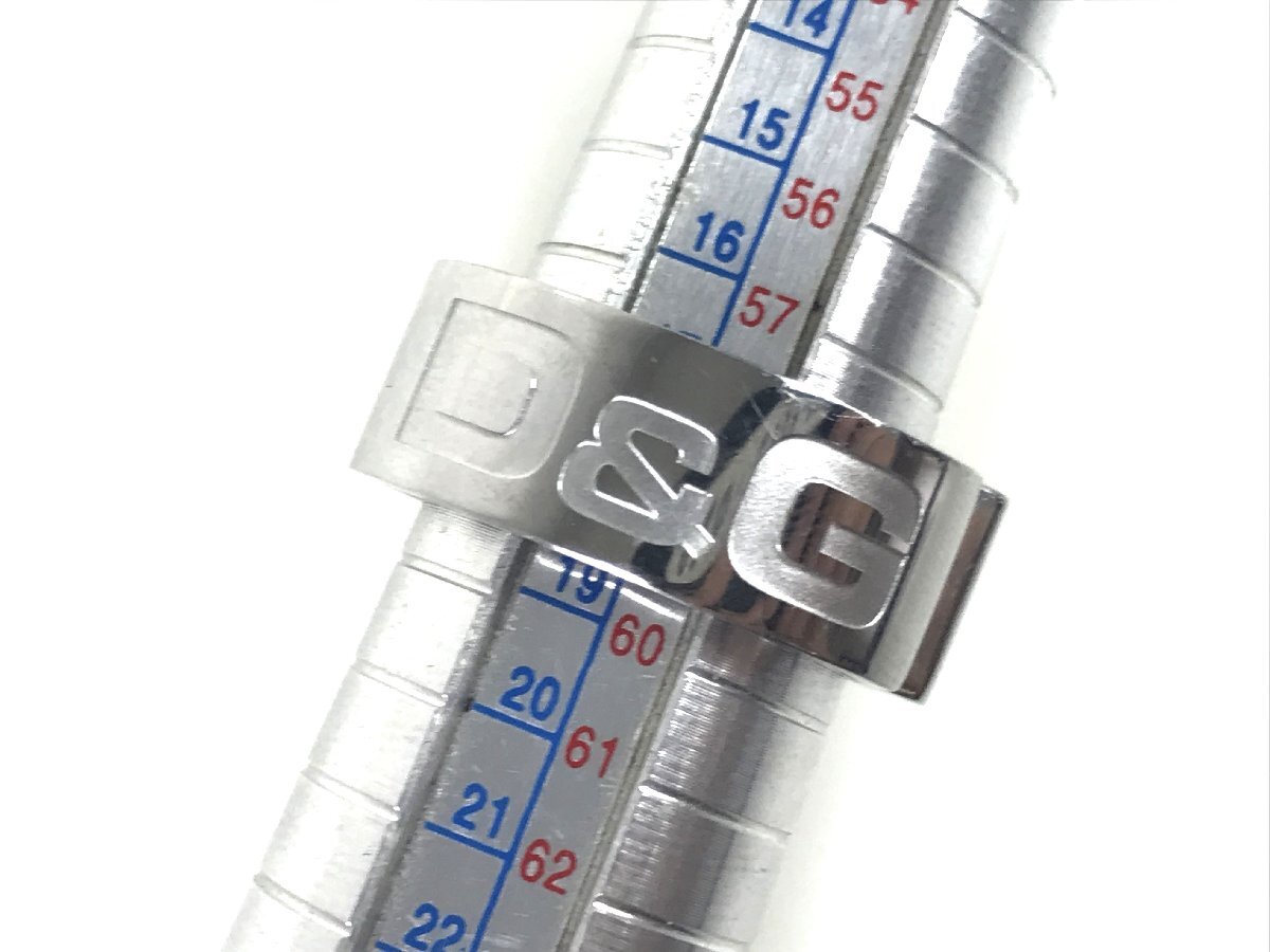  Dolce & Gabbana D&G Logo кольцо кольцо размер 18 номер серебряный цвет YAS-11567