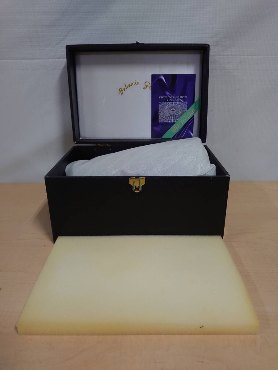 BOHEMIA ボヘミア クリスタル 花瓶 24% PbO ハンドカット 箱痛み有り 238_画像1