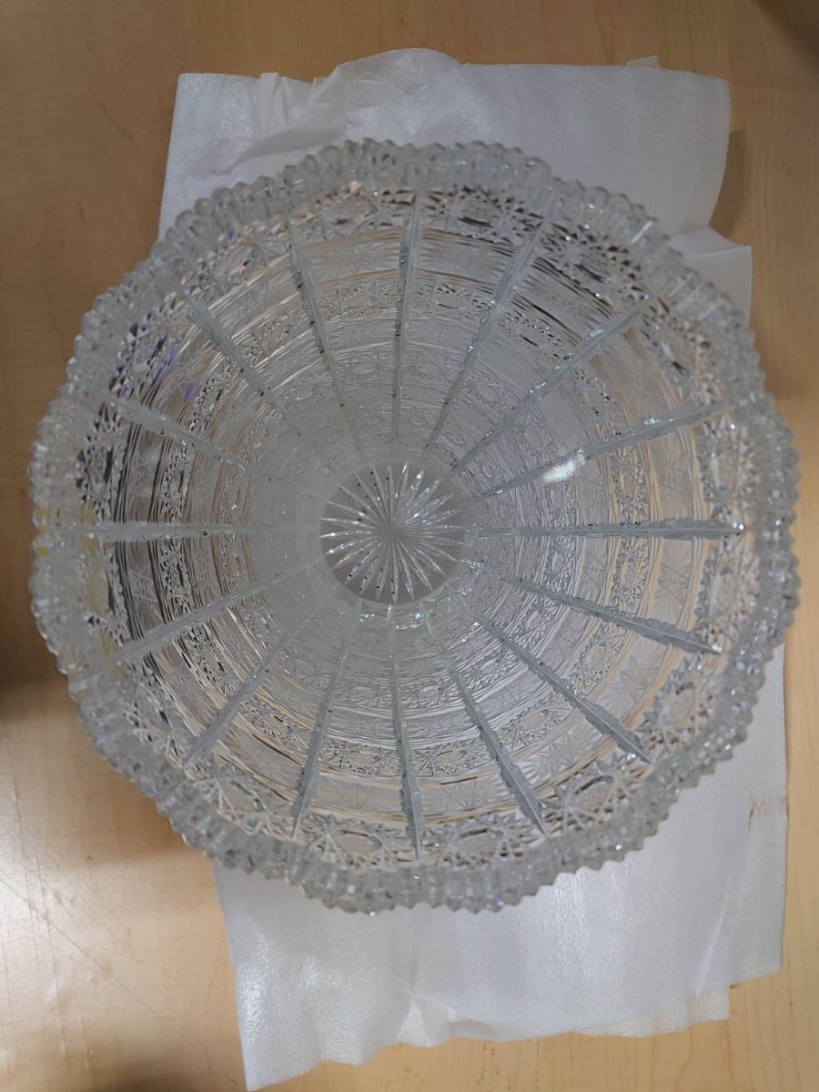 BOHEMIA ボヘミア クリスタル 花瓶 24% PbO ハンドカット 箱痛み有り 238_画像4