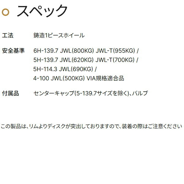 MID WHEELS Garcia Dallas6 1本価格 セミグロスブラック/デュアルポリッシュ 6.5J-17インチ 6穴/PCD139.7+38_画像3