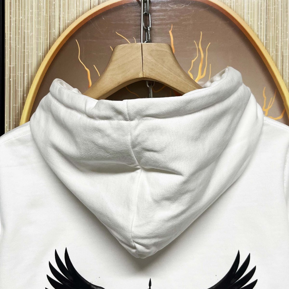 定価4万★christian milada・ミラノ発・パーカー★コットン100% ソフト 翼柄 カッコイイ ストリート スウェット トレーナー 春秋 XL/50_画像4