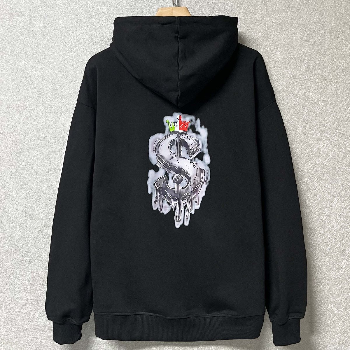 人気・パーカー 定価4万◆Emmauela・イタリア・ミラノ発◆エジプト綿100％ 上品 柔らか プリント カットソー スウェット ストリート 2XL/52_画像1