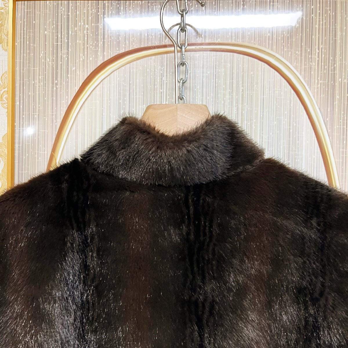 高級EU製＆定価8万◆UABONI*Paris*ファーベスト*フランス*パリ発◆ミンク混 防寒 ソフト モコモコ 毛皮ベスト リバーシブル 冬服 2XL/52_画像5