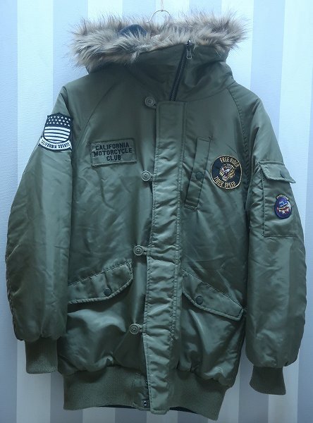 4-4542/THE RODEO CROWNS ファーフーデッドフライトジャケット ロデオクラウンズ_画像1