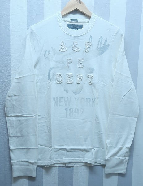 2-3157B/未使用品 Abercrombie&Fitch長袖Tシャツ アバクロンビーアンドフィッチ 送料200円 _画像1