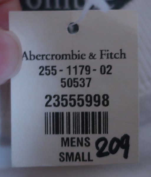 2-3157B/未使用品 Abercrombie&Fitch長袖Tシャツ アバクロンビーアンドフィッチ 送料200円 _画像7