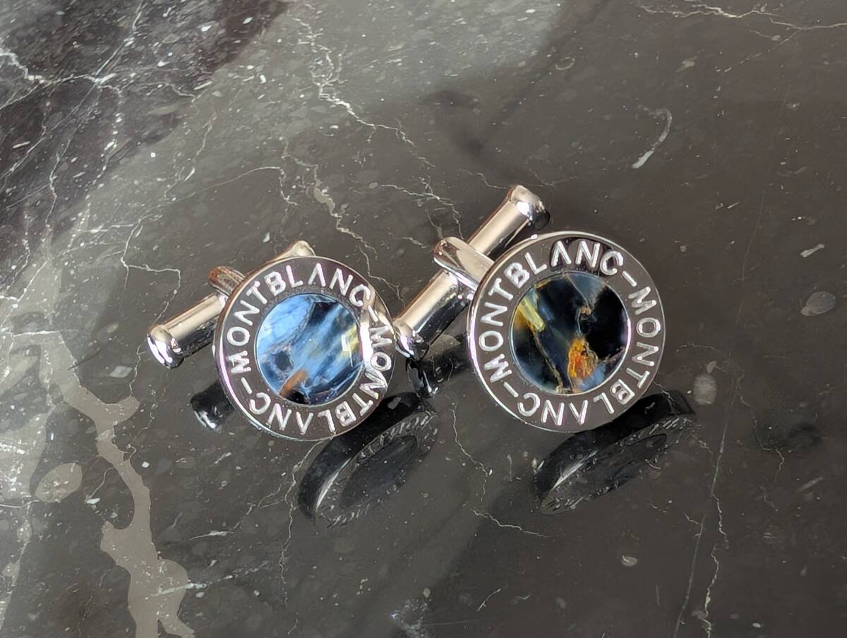 モンブラン　カフス　(Cuff Links) U0107902　ラブラドライト 【未使用】_画像1