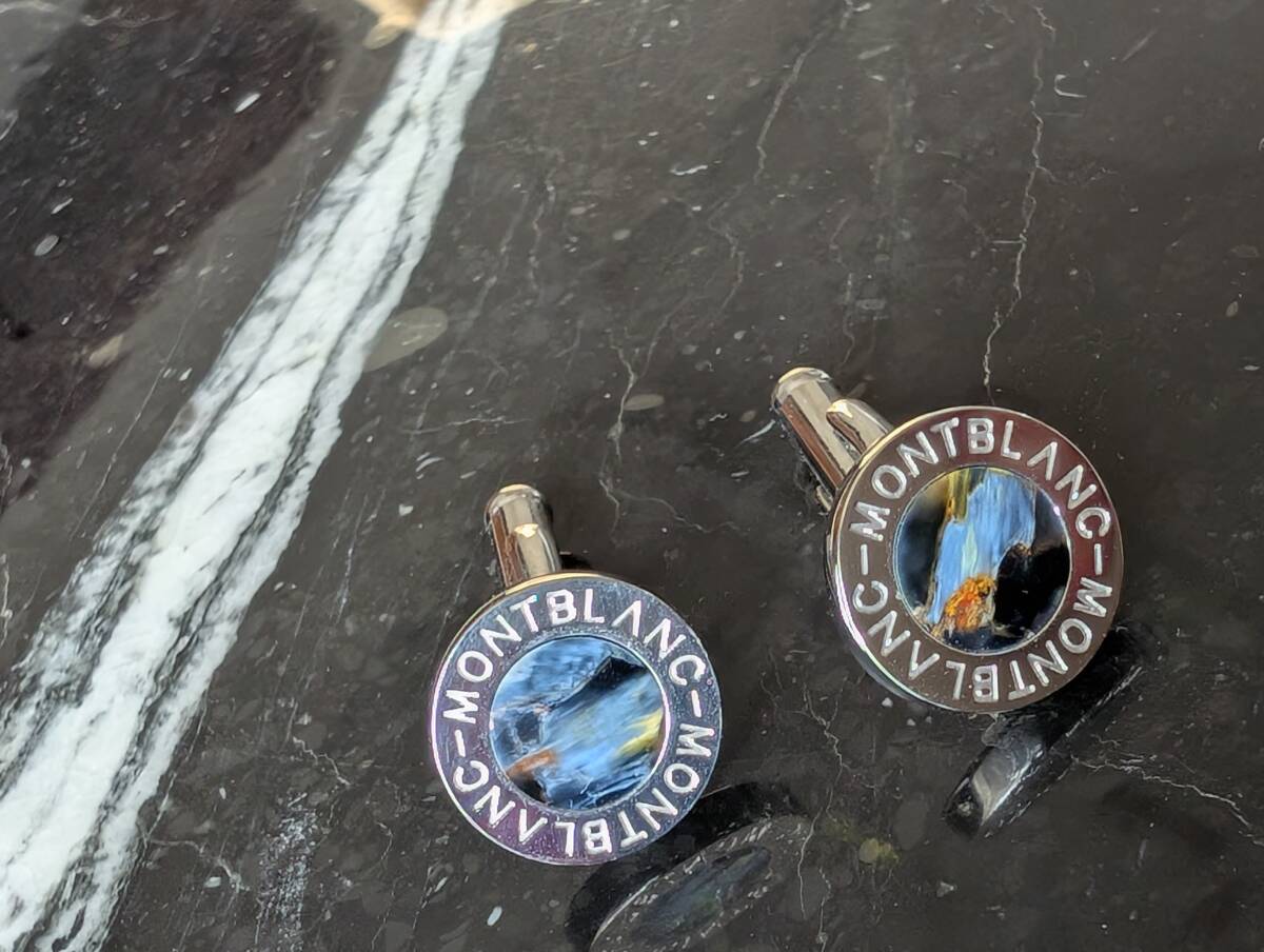 モンブラン　カフス　(Cuff Links) U0107902　ラブラドライト 【未使用】_画像2