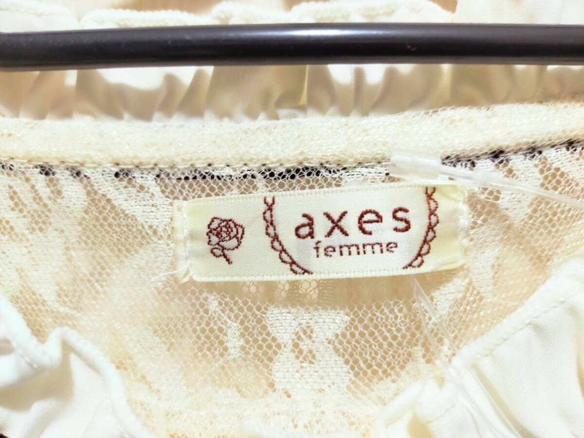 【新品】axes femme クラシカルブラウス キナリ フリーサイズ_画像3