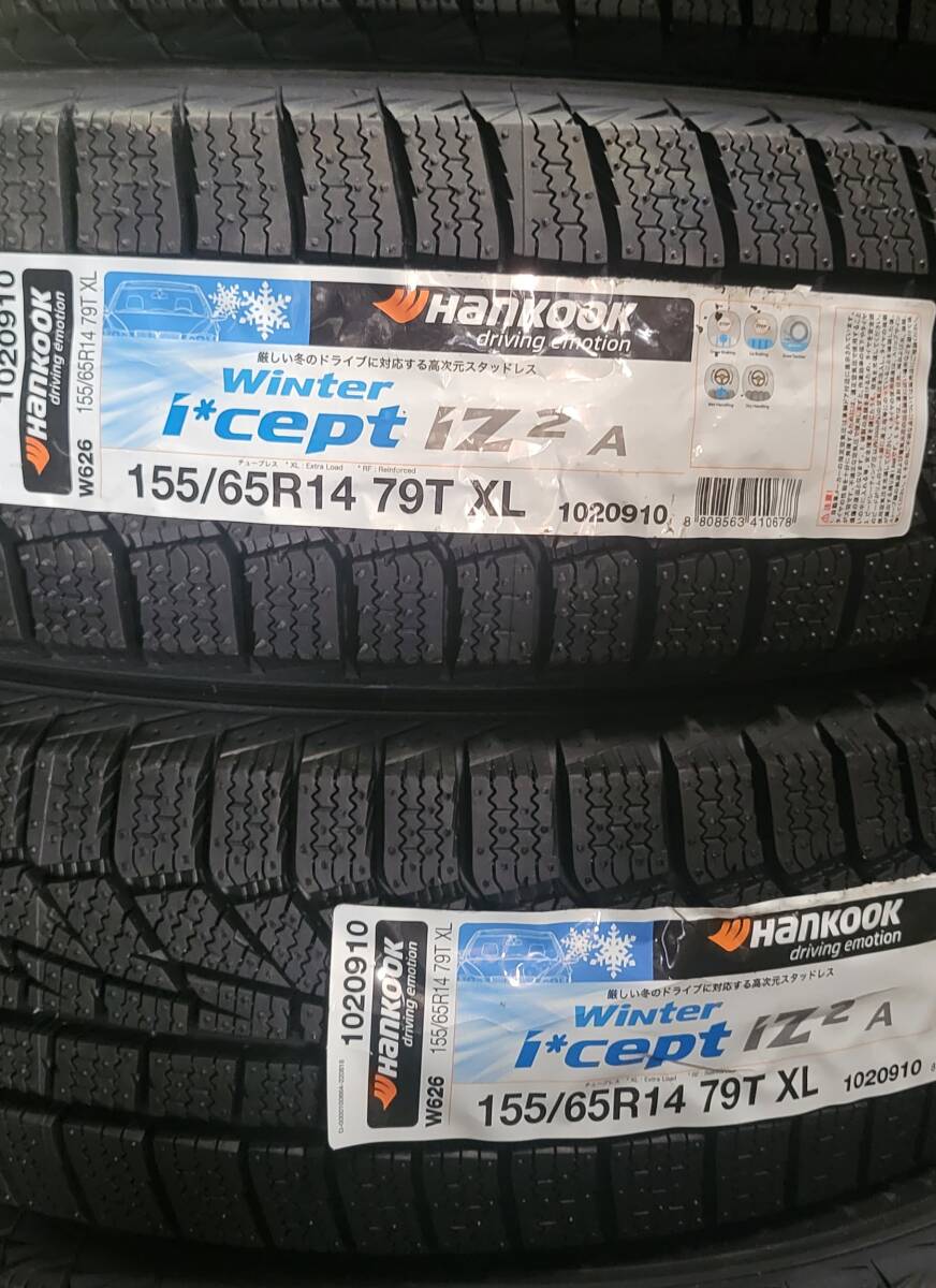 2025年製造 在庫品 4本 ハンコック W626 155/65R14 HANKOOK Winter i cept IZ2 A 送料込¥21500~ N-BOX タント ルークス　スペーシア _画像1