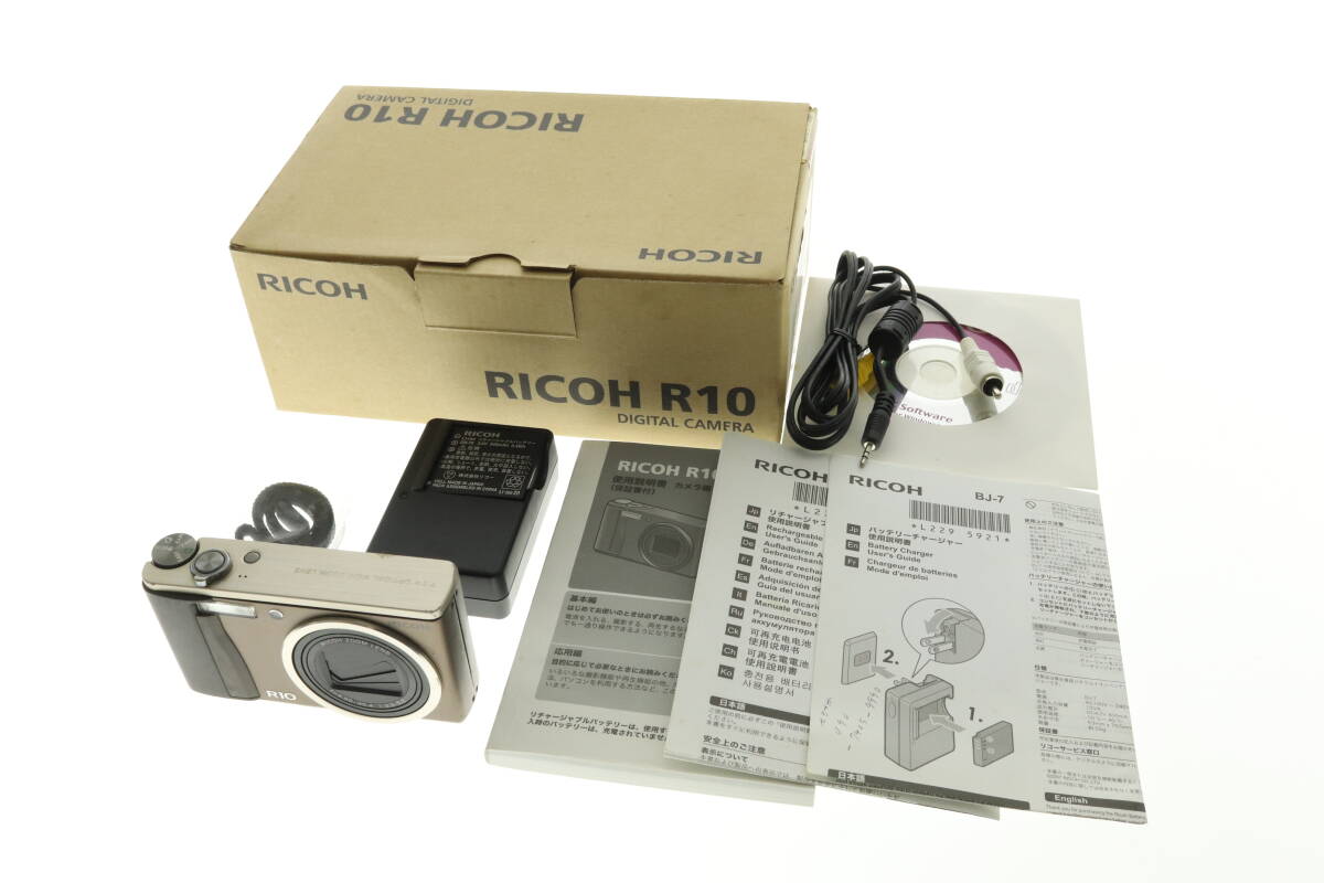 VMPD7-105-11 RICOH Ricoh цифровая камера R10 компактный цифровой фотоаппарат камера Brown принадлежности имеется shutter подтверждено б/у 