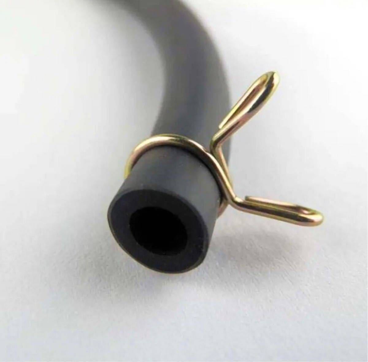 細型 8mm ホースバンド 10個 ホースクリップ 燃料 フューエル ホース ガソリン ラジエーター バイク 車 配管 ばね式 内径 φ 固定_画像4