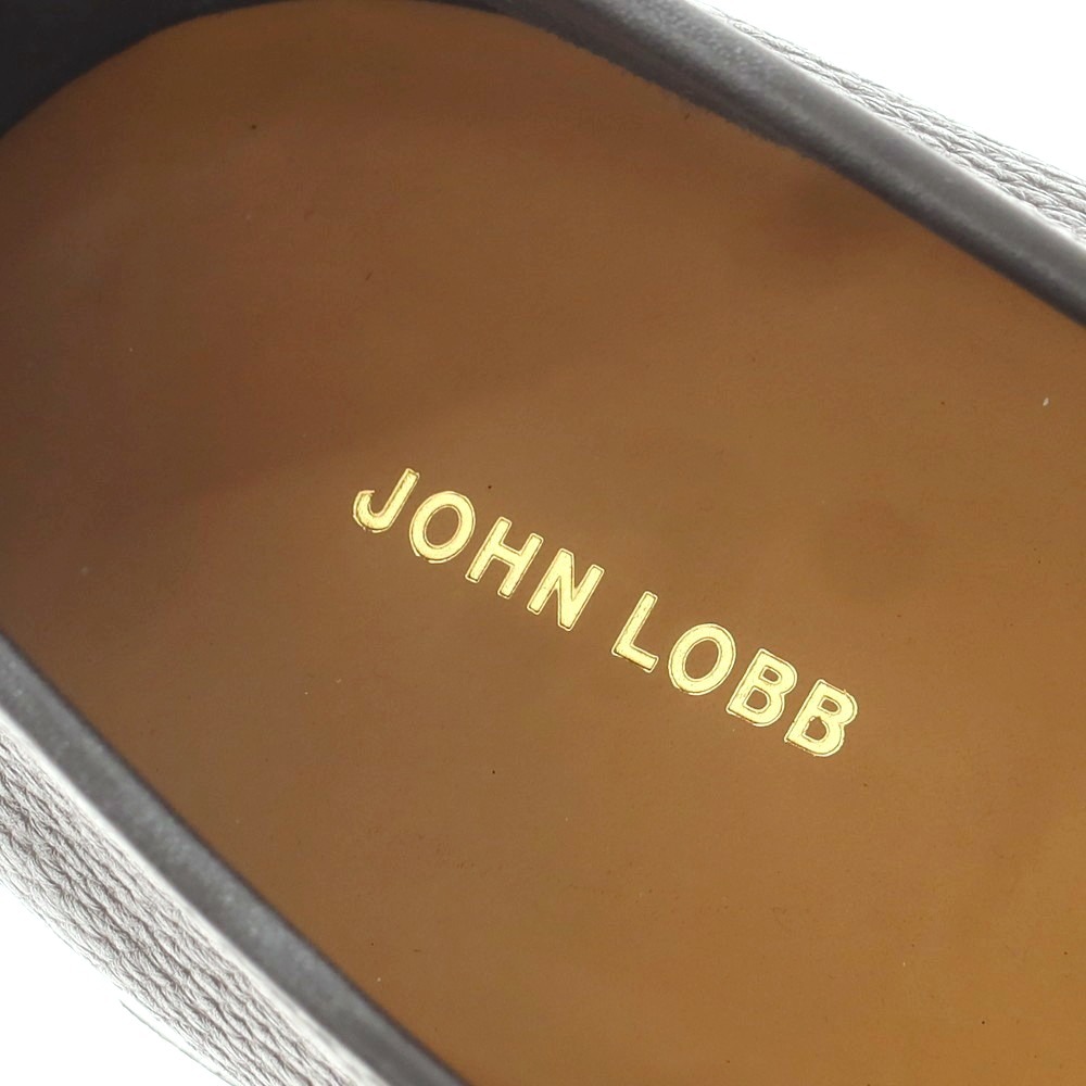【中古】ジョンロブ John Lobb シュリンクレザー ローファー ブラック【8】_画像7