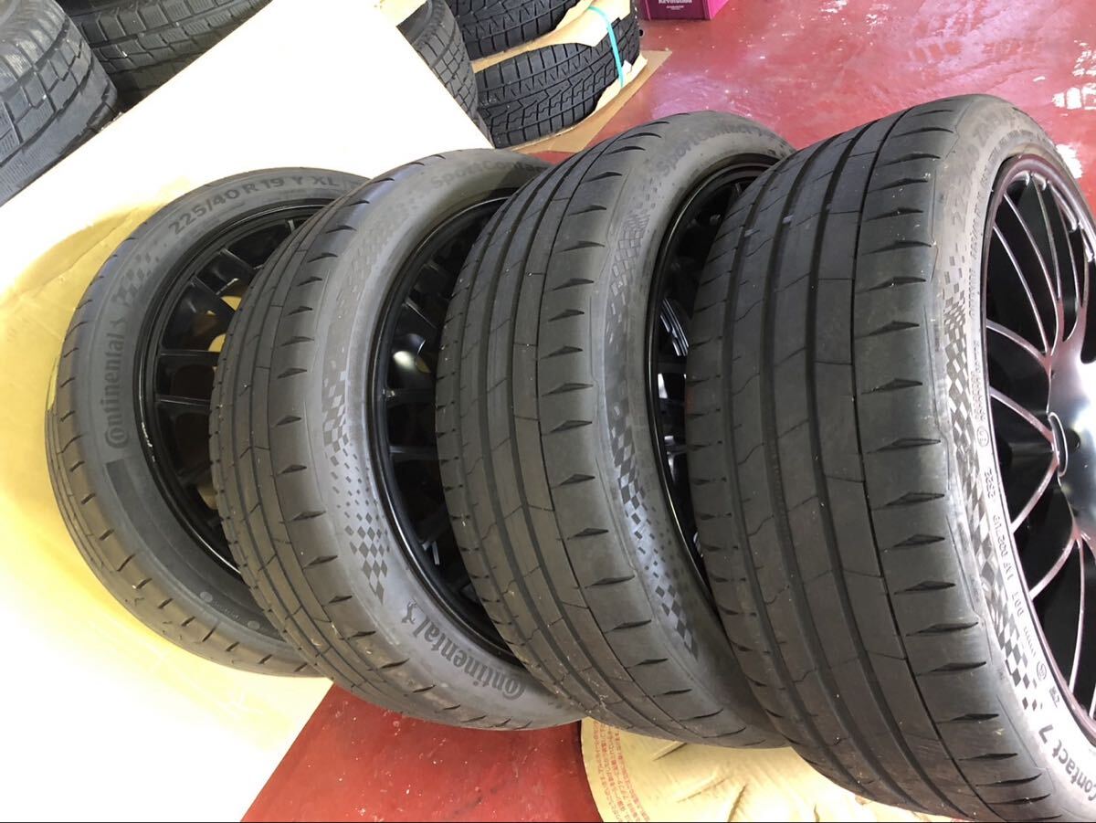 Cotinental コンチネンタル Sport Contact7 スポーツコンタクト 19インチアルミホイールタイヤセット 225ー40ー19 マッドブラック_画像8
