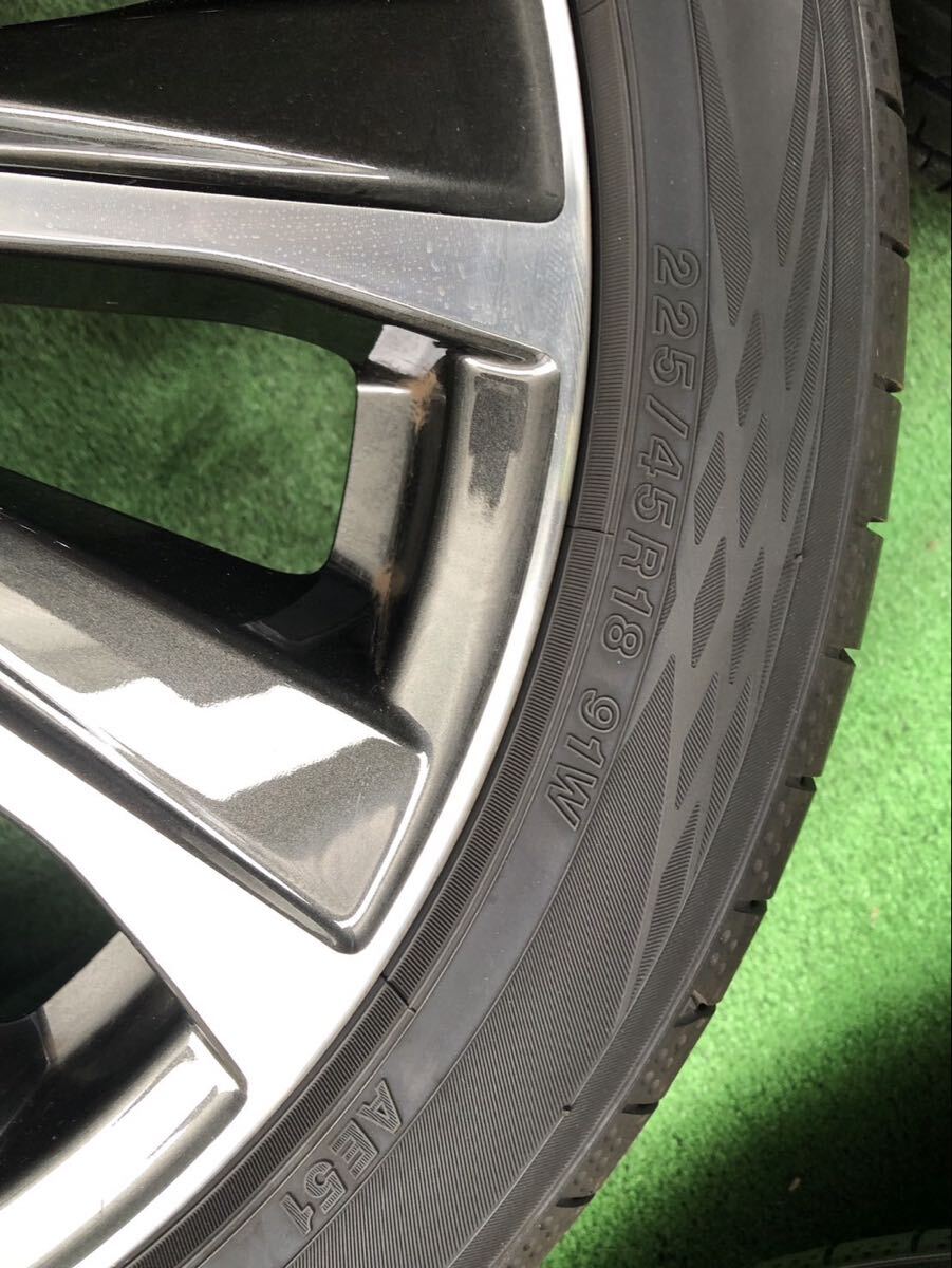 スバルレボーグ純正　18インチアルミホイールタイヤセット　YOKOHAMA ヨコハマ　225ー45ー18 レヴォーグ_画像8