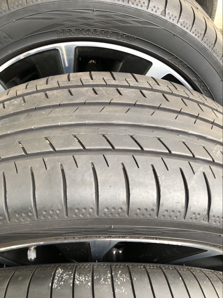 スバルレボーグ純正　18インチアルミホイールタイヤセット　YOKOHAMA ヨコハマ　225ー45ー18 レヴォーグ_画像10
