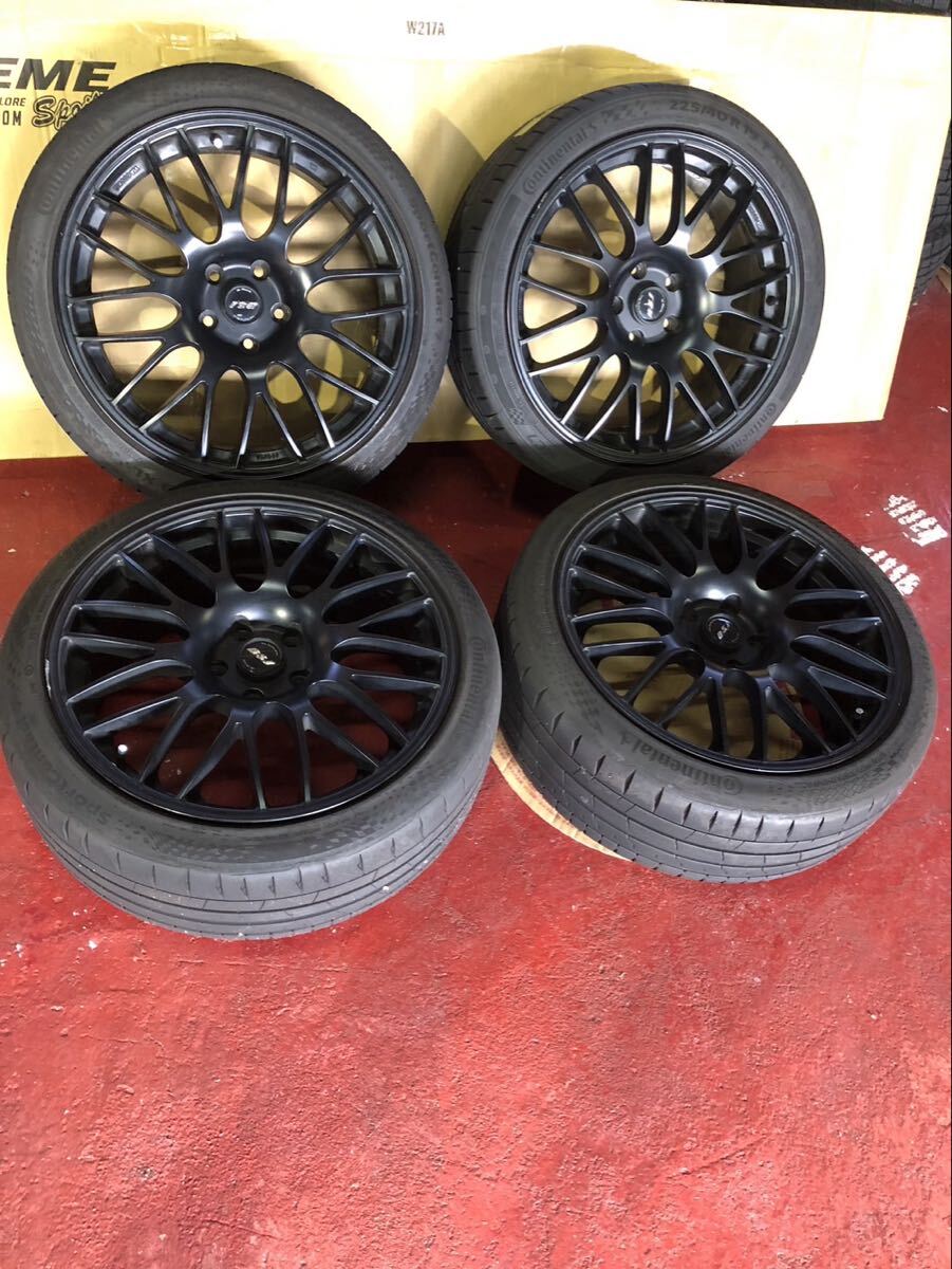 Cotinental コンチネンタル Sport Contact7 スポーツコンタクト 19インチアルミホイールタイヤセット 225ー40ー19 マッドブラック_画像1