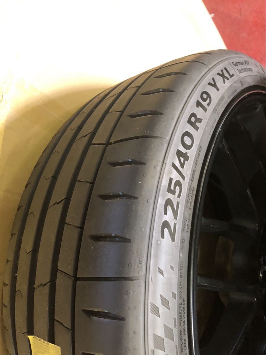 Cotinental コンチネンタル Sport Contact7 スポーツコンタクト 19インチアルミホイールタイヤセット 225ー40ー19 マッドブラック_画像10