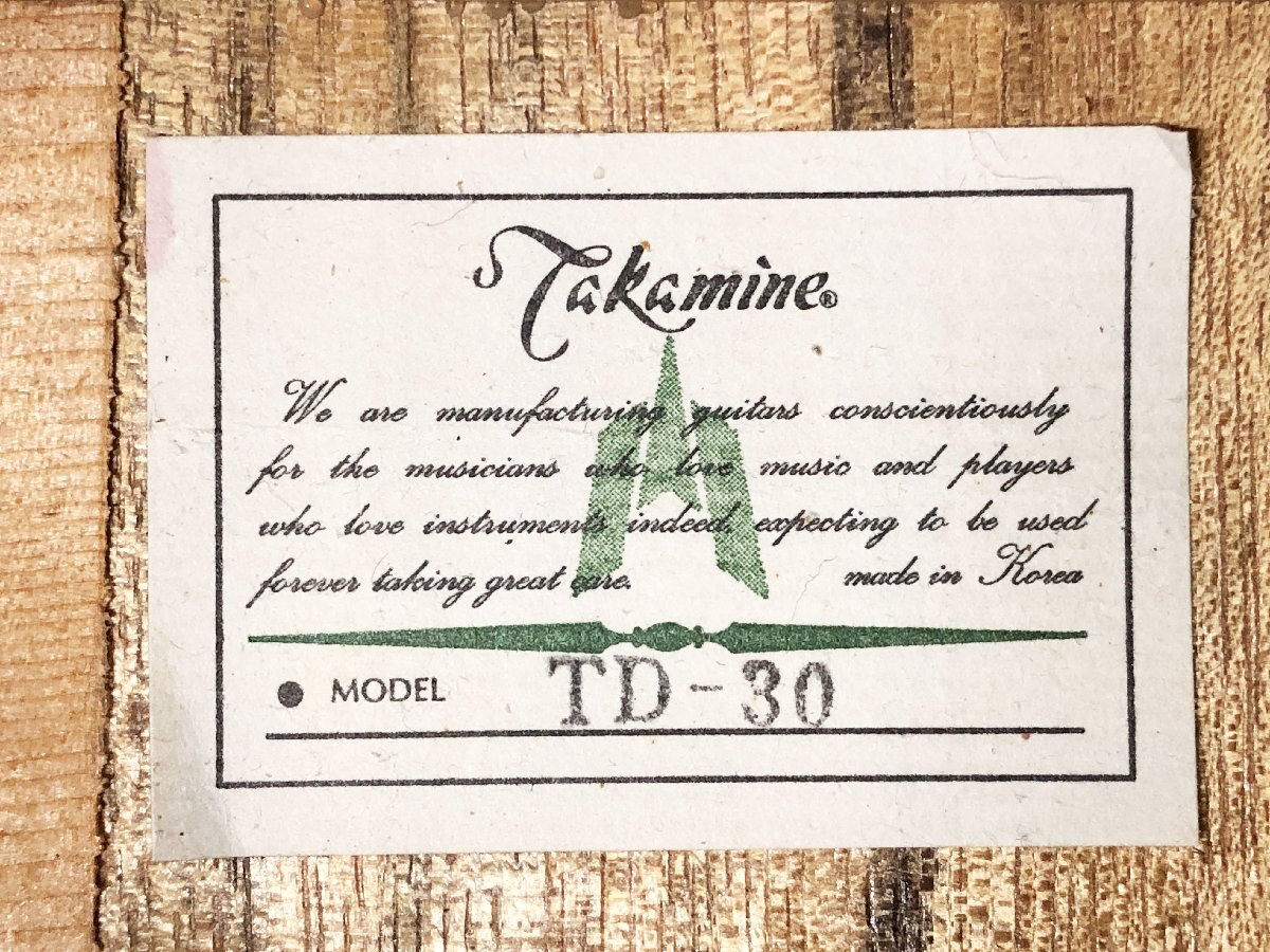 [ J ] K0600 TAKAMINE TD-30 Takamine электроакустическая гитара .3162771