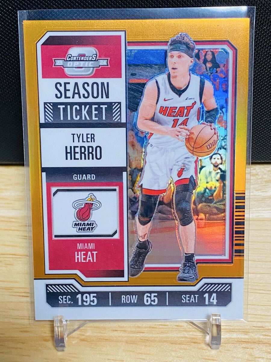 【49枚限定】NBA 2023-24 Panini Contenders Optic Basketball Tyler Herro Orange Prizm マイアミ・ヒート Miami Heat_画像1
