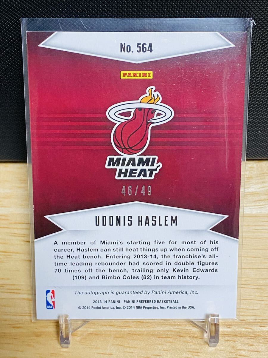 [49 листов ограничение ]NBA 2013-14 Panini Preferred Basketball Udonis Haslem Auto Miami * нагрев Miami Heat