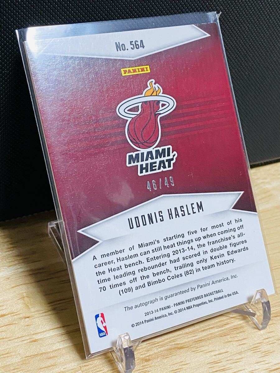 [49 листов ограничение ]NBA 2013-14 Panini Preferred Basketball Udonis Haslem Auto Miami * нагрев Miami Heat
