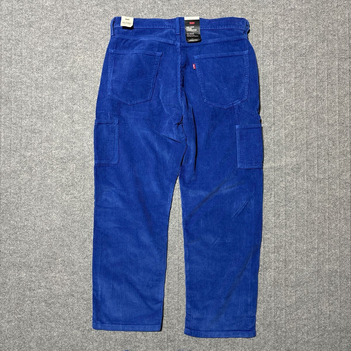 W38 L32 ★ 新品 リーバイス 568 コーデュロイ パンツ LEVI'S STAY LOOSE ステイルーズ カーペンター ワークパンツ 青 55849-0032 _画像5