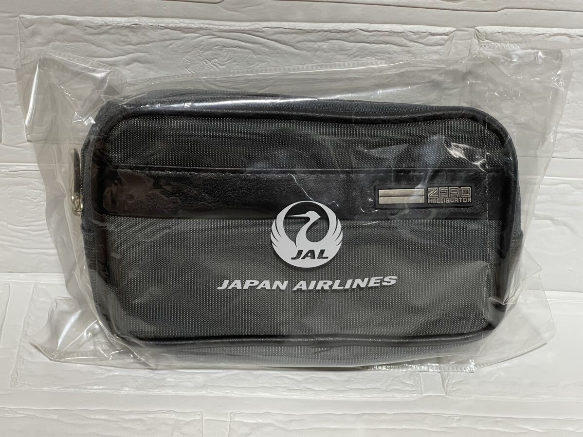 未開封☆日本航空　JAL × ZERO HALLIBURTON ビジネスクラスアメニティポーチ ゼロハリバートン　化粧ポーチ　トラベル　　旅行　雑貨_画像1