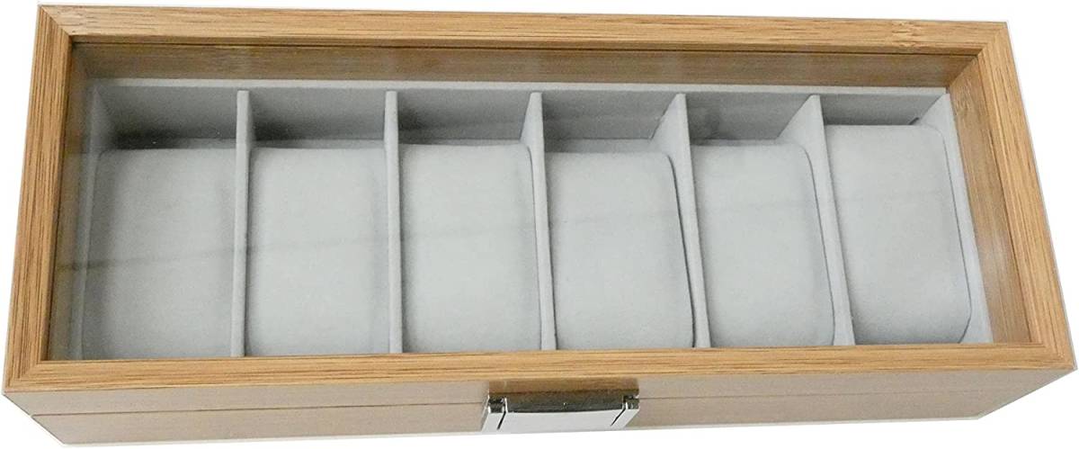 時計ケース 6本 木製 腕時計 収納ケース ボックス ウォッチ コレクション 腕時計ボックス ガラス窓 メンズ レディース ディスプレイ_画像5