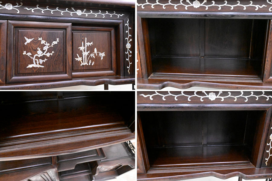 I192 большой ширина 130cm старый China старый . старый karaki старая книга металлический меч дерево общий чистота перламутр умение чай полки чай комод . чайная посуда шкаф 