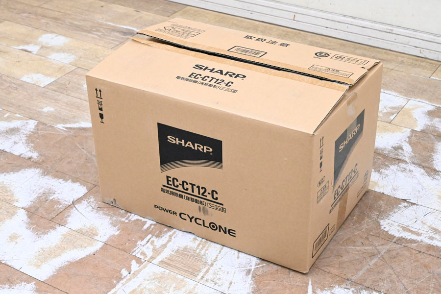 DI19 未使用 保管品 SHARP シャープ 床移動式 電気掃除機 POWER CYCLONE クリーナー EC-CT12-C サイクロン式_画像1