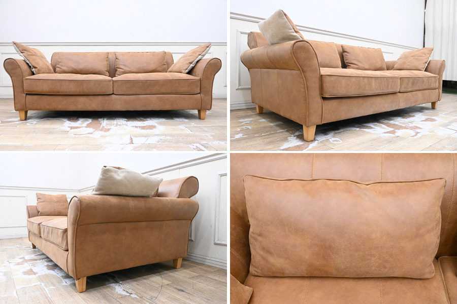 I232 人気家具メーカー 関家具 RELAXFORM ワイドダブルソファ トリプルソファ 2P 3P 二人掛け 三人掛け_画像2