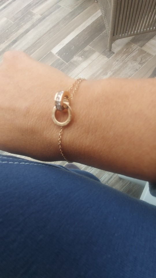 ローマ数字＆高級czダイヤモンドがキラキラ光る★ローズゴールド ブレスレット_画像6