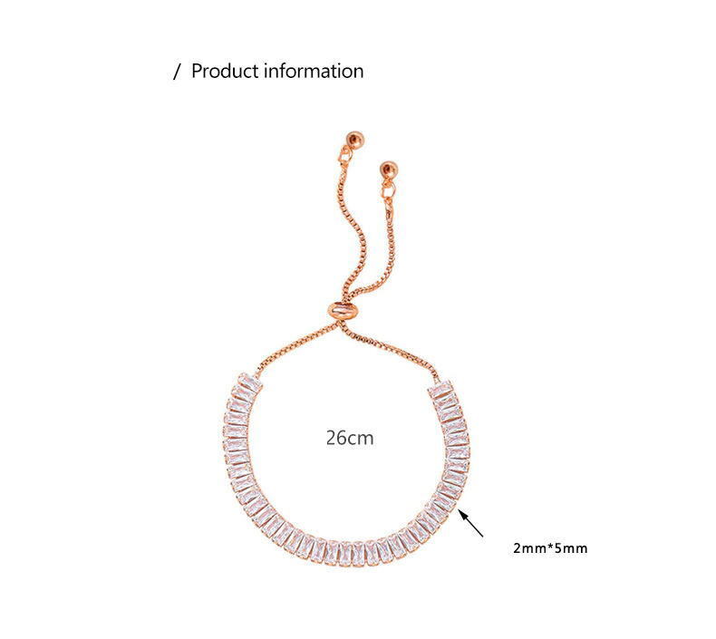 カジュアルにパンチをプラス◆ジルコニアダイヤモンド輝くローズゴールドブレスレット_画像6