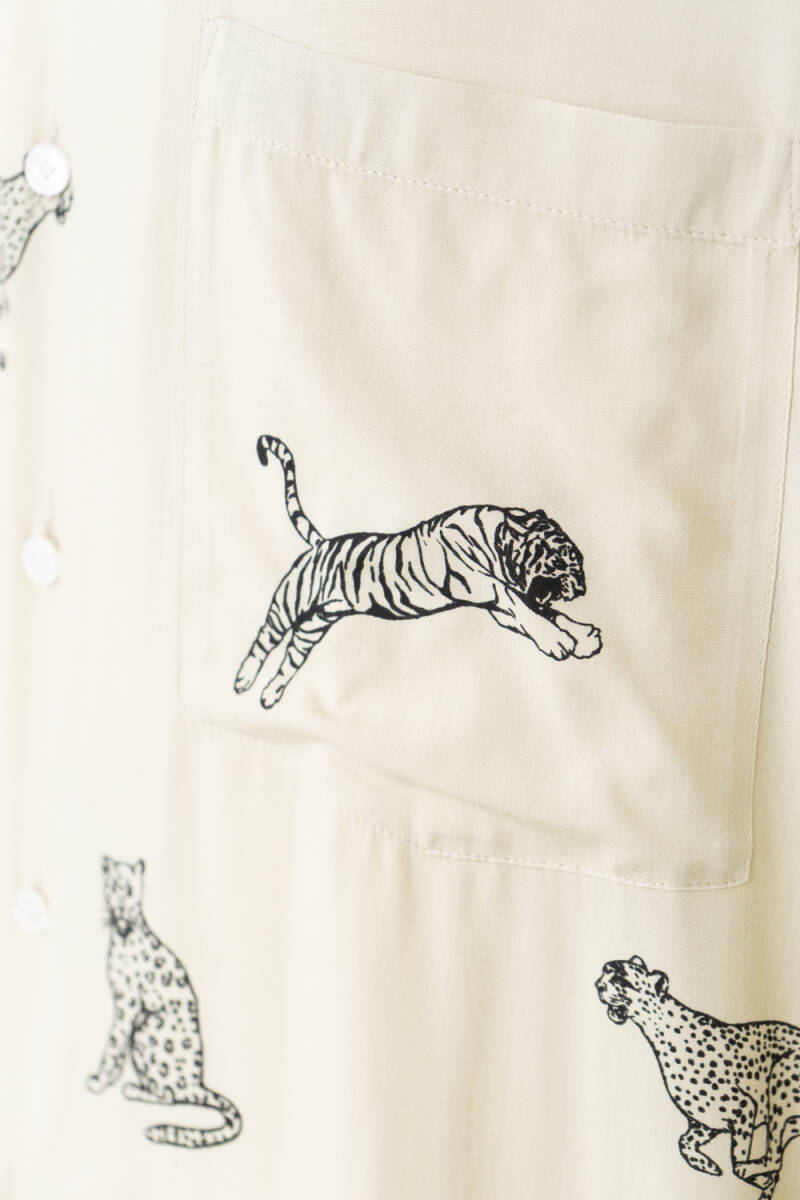 CELINE セリーヌ アニマル柄 シャツ size 37 1026841_画像5