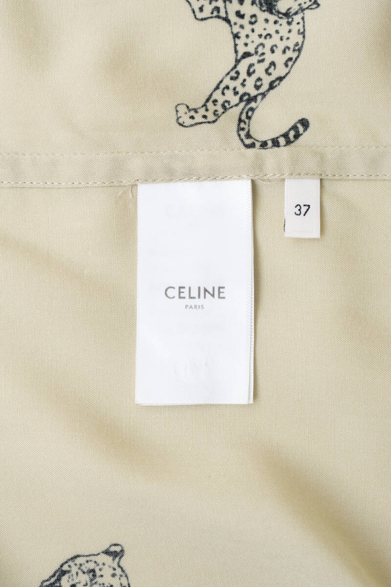 CELINE セリーヌ アニマル柄 シャツ size 37 1026841_画像9