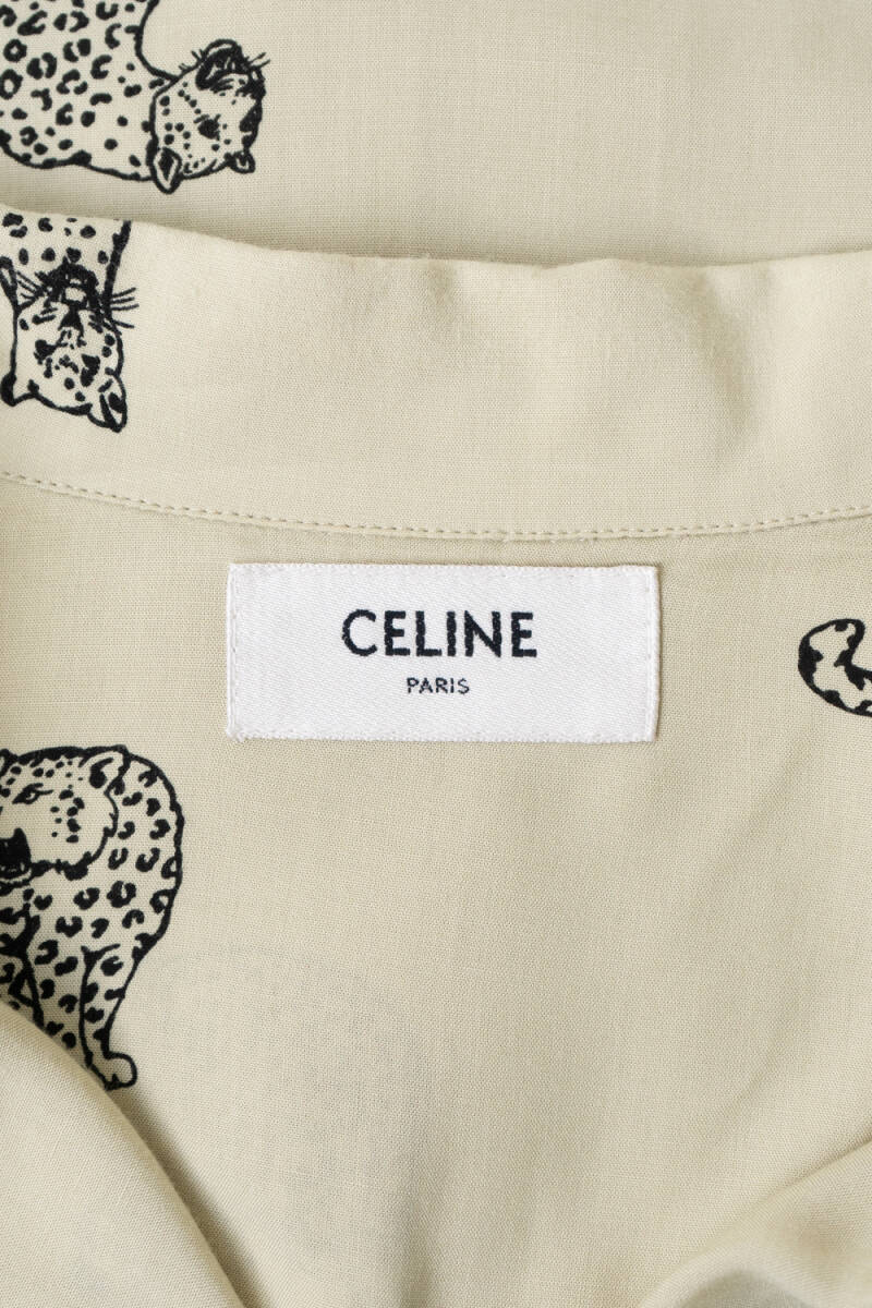 CELINE セリーヌ アニマル柄 シャツ size 37 1026841_画像8