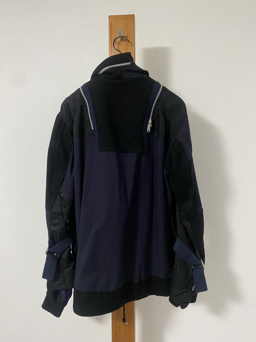 美品 sacai ジャケット ドッキング ブルゾン アウター_画像4