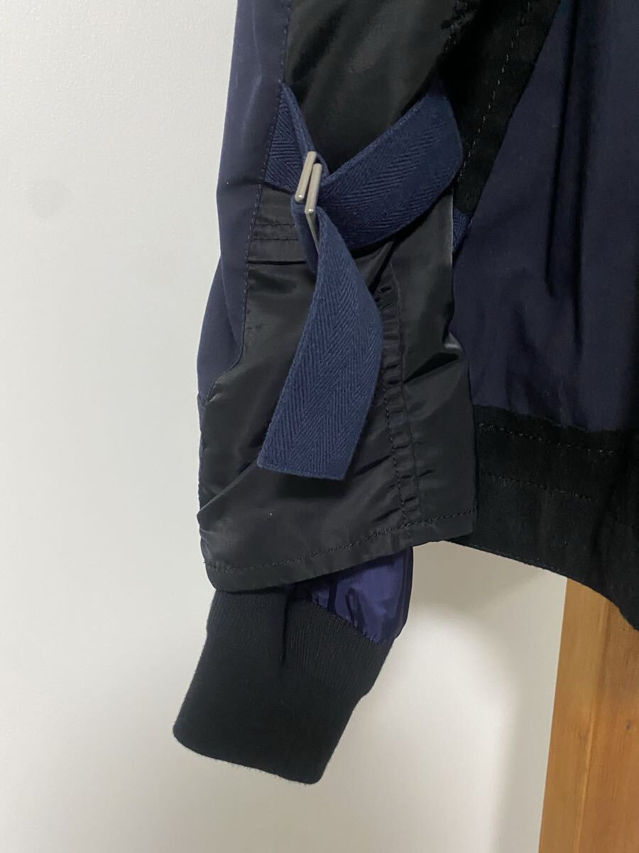 美品 sacai ジャケット ドッキング ブルゾン アウター_画像6