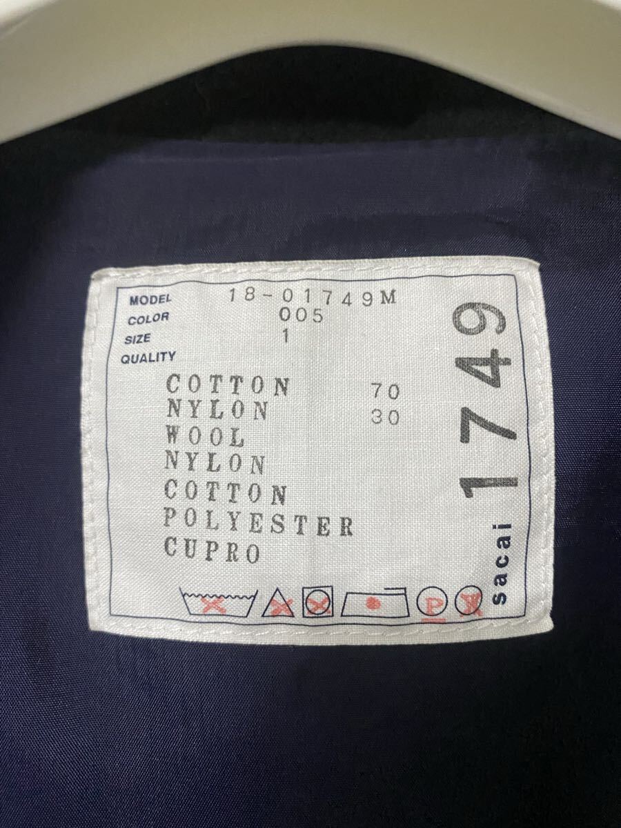 美品 sacai ジャケット ドッキング ブルゾン アウター_画像9