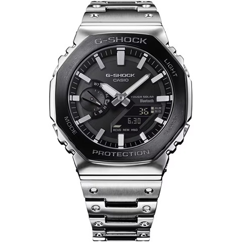 送料無料 特価 新品 CASIO カシオ 国内正規品 G-SHOCK GM-B2100BT-1AJF オクタゴン ブラックベゼル フルメタル タフソーラー メンズ腕時計_画像3